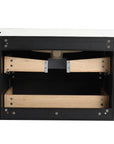 23" Wall-Mounted Bathroom Sink and Vanity with Gold Handle & Storage Drawers