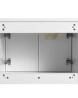 24"–48" White Wall-Mounted Bathroom Vanity with Drop-Shaped Resin Sink & Soft-Close Doors