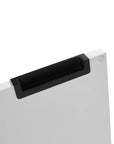 24"–48" White Wall-Mounted Bathroom Vanity with Drop-Shaped Resin Sink & Soft-Close Doors