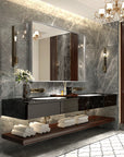Silvara 48" Silver Aluminum Framed Bathroom Mirror with HD Glass & Beveled Edge