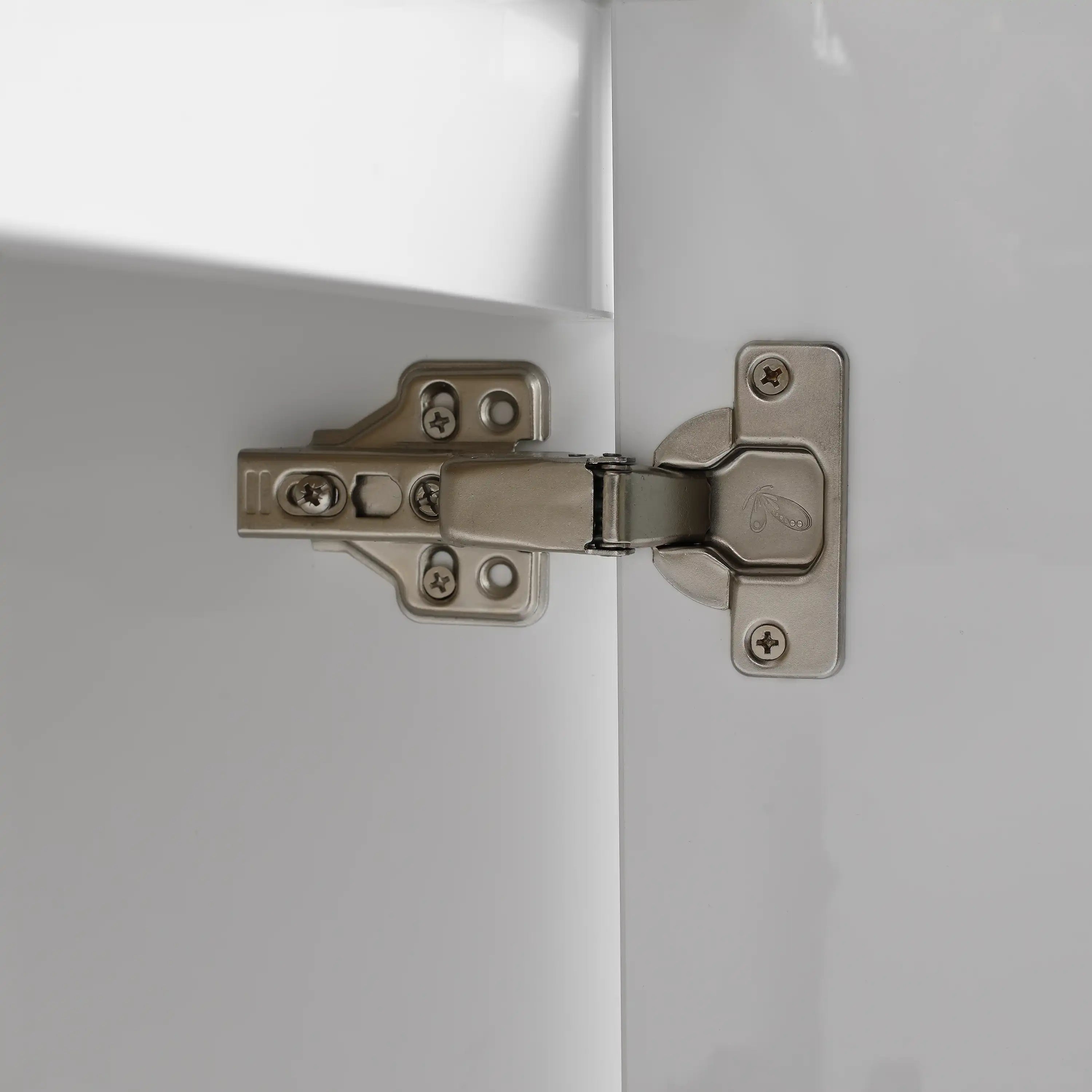 24” or 28” White Wall-Mounted Bathroom Vanity with Soft Close Doors & Ceramic Sink