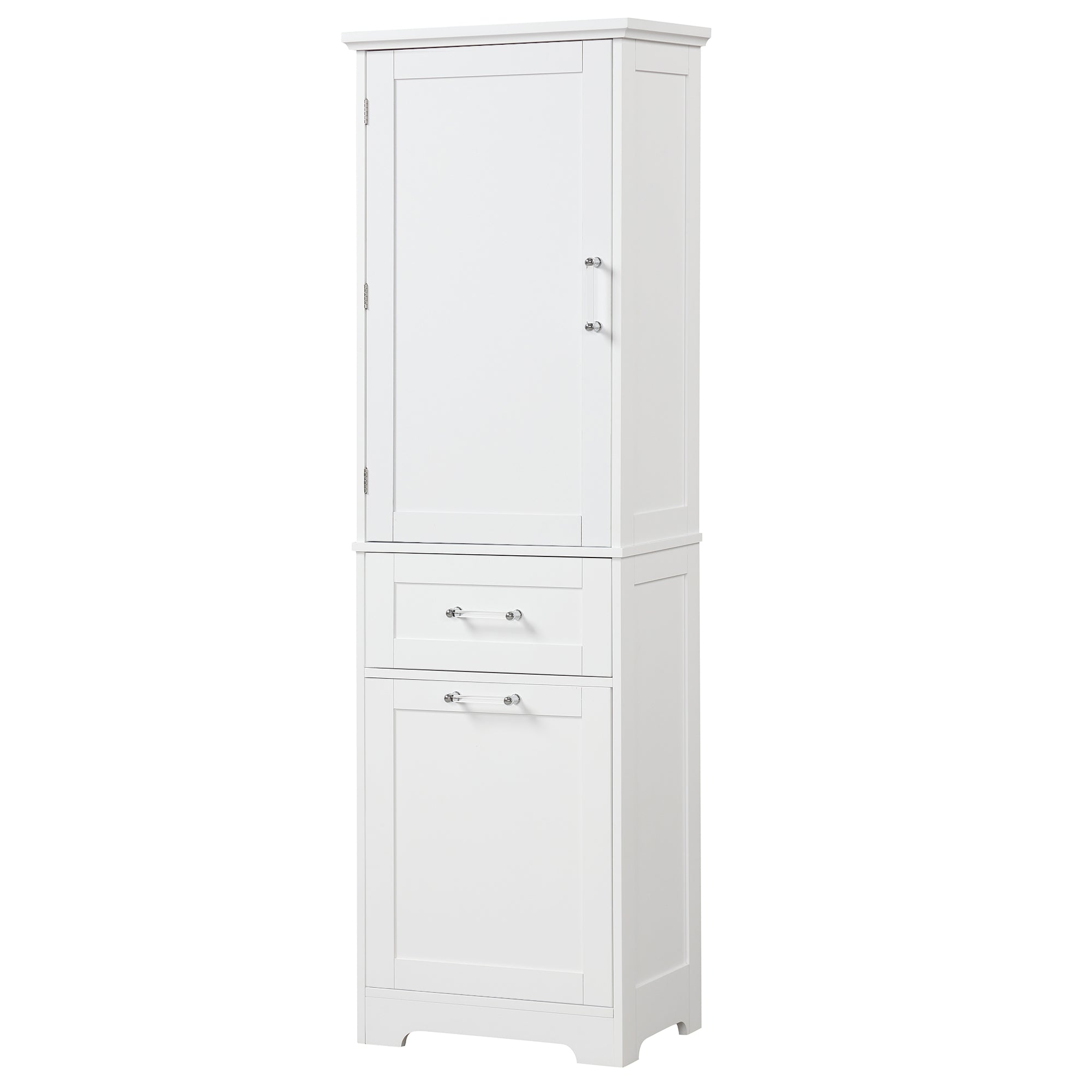 Valmor 68.1” Tall Bathroom Storage Cabinet in White.