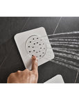Cascede adjustable white body jet spray for targeted shower massage.