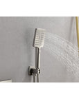 Cascade handheld shower head in use providing flexible and directional water flow.