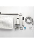 Eclipse Series 12" Wall-Mounted Rain Shower Head - Brushed Nickel Finish