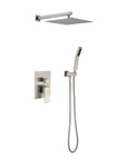 Eclipse Series 12" Wall-Mounted Rain Shower Head - Brushed Nickel Finish