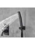 Eclipse Series 12" Wall-Mounted Rain Shower Head - Matte Black Finish