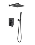 Eclipse Series 12" Wall-Mounted Rain Shower Head - Matte Black Finish