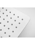 Close-up of the rainfall shower head with silicone nozzles