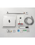 Complete kit set of the Eclipse Series chrome rain shower head system