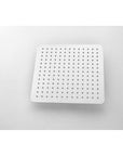 Eclipse Series chrome 12-inch square rainfall shower head with silicone nozzles