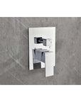 Eclipse Series chrome wall-mounted brushed nickel shower control handle and trim