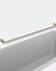 34 x 58 frameless bathtub shower door with stainless steel handle and towel bar | Ace Decor