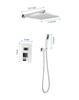 Eclipse Series 12" Wall-Mounted Rain Shower Head - Chrome Finish