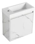 20 inch bathroom vanity with sink marble white front view | Ace Decor
