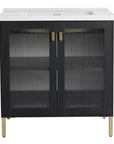 28" Wall-Mounted Bathroom Vanity with Sink - Ideal for Small Spaces size: 32 X 19 | installation: Detached