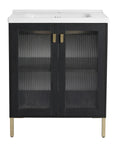 28" Wall-Mounted Bathroom Vanity with Sink - Ideal for Small Spaces size: 28 X 19 | installation: Detached