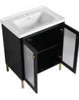 28" Wall-Mounted Bathroom Vanity with Sink - Ideal for Small Spaces size: 28 X 19 | installation: Detached