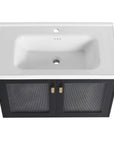 28" Wall-Mounted Bathroom Vanity with Sink - Ideal for Small Spaces size: 40 X 19 | installation: Wall-mounted