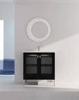 28" Wall-Mounted Bathroom Vanity with Sink - Ideal for Small Spaces size: 32 X 19 | installation: Detached