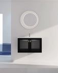 28" Wall-Mounted Bathroom Vanity with Sink - Ideal for Small Spaces size: 32 X 19 | installation: Wall-mounted