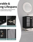 28" Wall-Mounted Bathroom Vanity with Sink - Ideal for Small Spaces size: 28 X 19 | installation: Detached