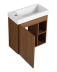20 inch modern bathroom vanity small with open cabinet door and functional interior storage | Ace Decor