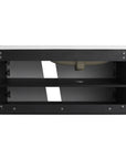 40" wall mounted vanity unit back interior view with storage shelf | Ace Decor