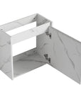 20 inch bathroom vanity with sink cabinet open storage view | Ace Decor