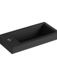 20 inch bathroom vanity matte black resin sink top detail view | Ace Decor
