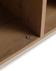 24 / 30 Inch Wood Bathroom Vanity with Integrated Sink, Wall-Mount, Open Storage Shelves