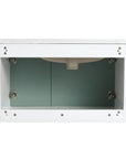 Interior back view of 36 bathroom vanity sink cabinet | Ace Decor