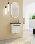 20 inch bathroom vanity wall-mounted in modern bathroom setting | Ace Decor
