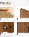 20 inch modern bathroom vanity small detail view showing premium plywood and hardware construction | Ace Decor
