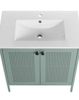 30-Inch Freestanding Bathroom Vanity with Ceramic Sink – Modern & Stylish color: Mint Green
