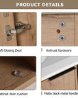 30 Inch Freestanding Bathroom Vanity with Gel Sink, Soft-Close Door & 2/3 Soft-Close Drawers color: Imitative Oak