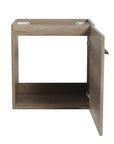 19" Rustic Oak Wall-Mounted Bathroom Vanity with Ceramic Sink and Storage Cabinet