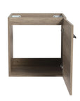 Driftwood Crest Series 19" Wall-Mounted Bathroom Vanity with Ceramic Sink in Rustic Oak