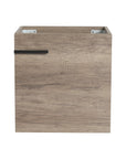 19" bathroom vanity space saver cabinet front view in rustic oak | Ace Decor