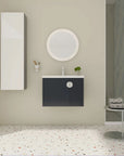 24" Bathroom Vanity with Sink - Compact Design with Soft Close Door for Small Spaces color: Black | size: 28 X 19