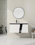 32" Floating Wall-Mounted Bathroom Vanity with Single Sink & Soft-Close Cabinet Door size: 40 X 20