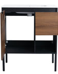 30" brown bathroom vanities interior storage with cabinet and drawer | Ace Decor