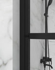 31.5" X 55" Pivot Bathtub Door Frameless color:Matte Black