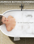 Luxurious Handcrafted Solid Surface Freestanding Bathtub color: white