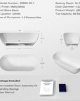 Luxurious Handcrafted Solid Surface Freestanding Bathtub color: white