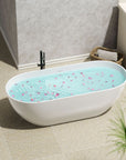 Luxurious Handcrafted Solid Surface Freestanding Bathtub color: white