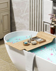 Luxurious Handcrafted Solid Surface Freestanding Bathtub color: white