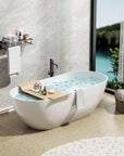Luxurious Handcrafted Solid Surface Freestanding Bathtub color: white