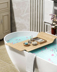 Luxurious Handcrafted Solid Surface Freestanding Bathtub color: white