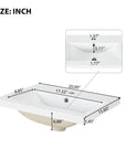 bathroom vanity cabinet with sink two-tier color: white